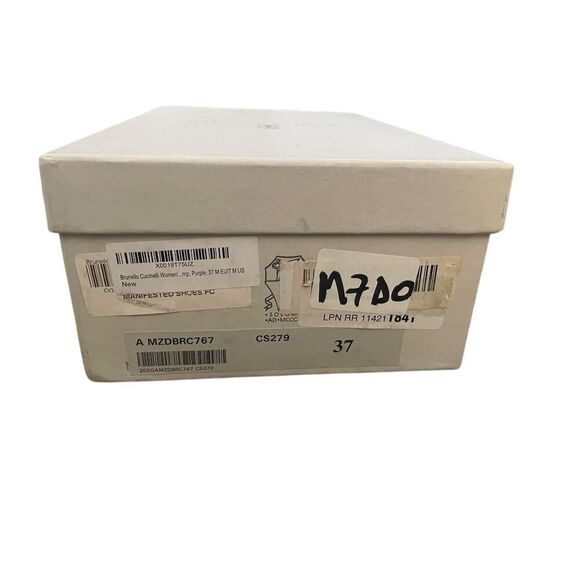 Brunello Cucinelli Women's Brown Leather Slingback Wedge Heels Size 7 - Picture 7 of 7